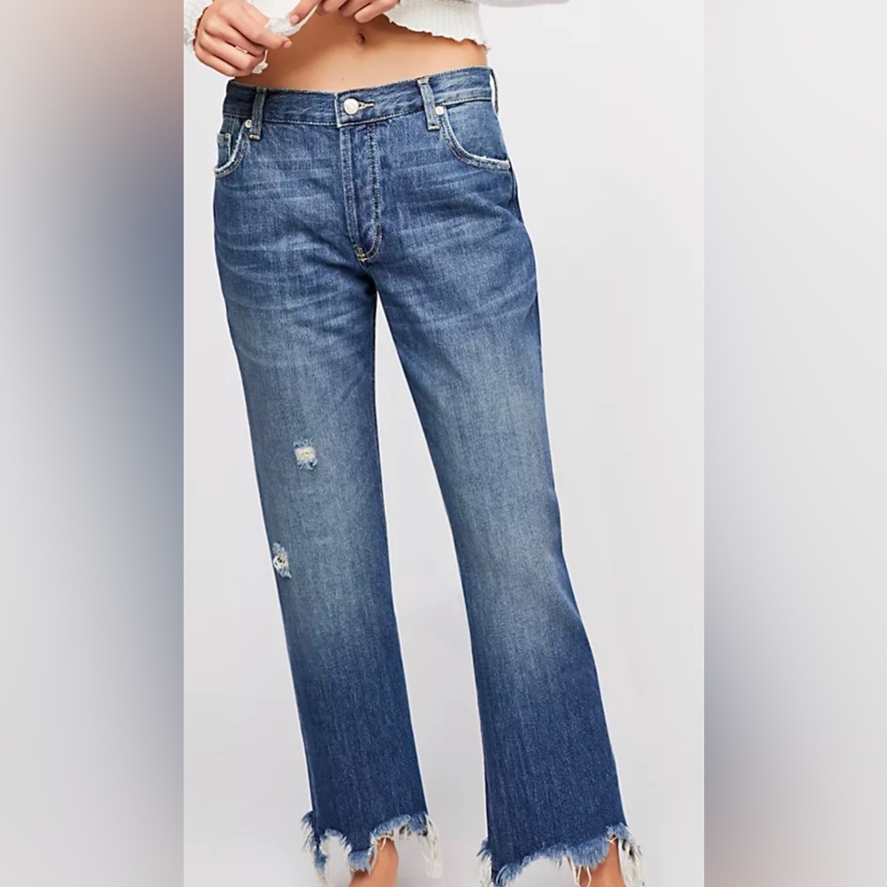 NWOT maggie mid rise straight jean in sequoia blue (SIZE 27)